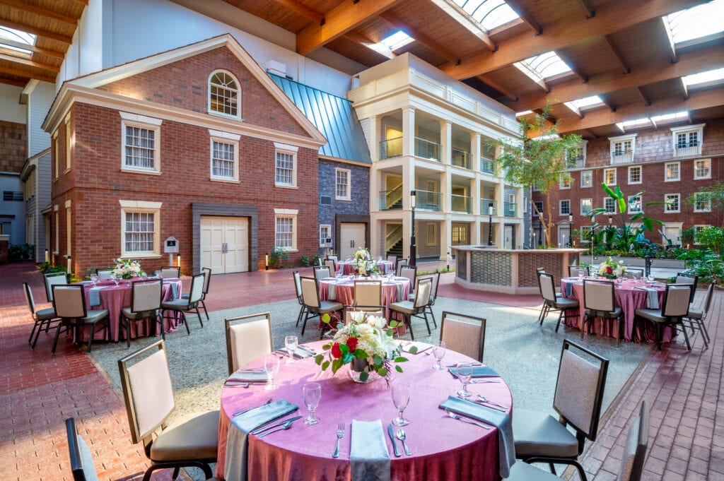 indoor courtyard meetings and events